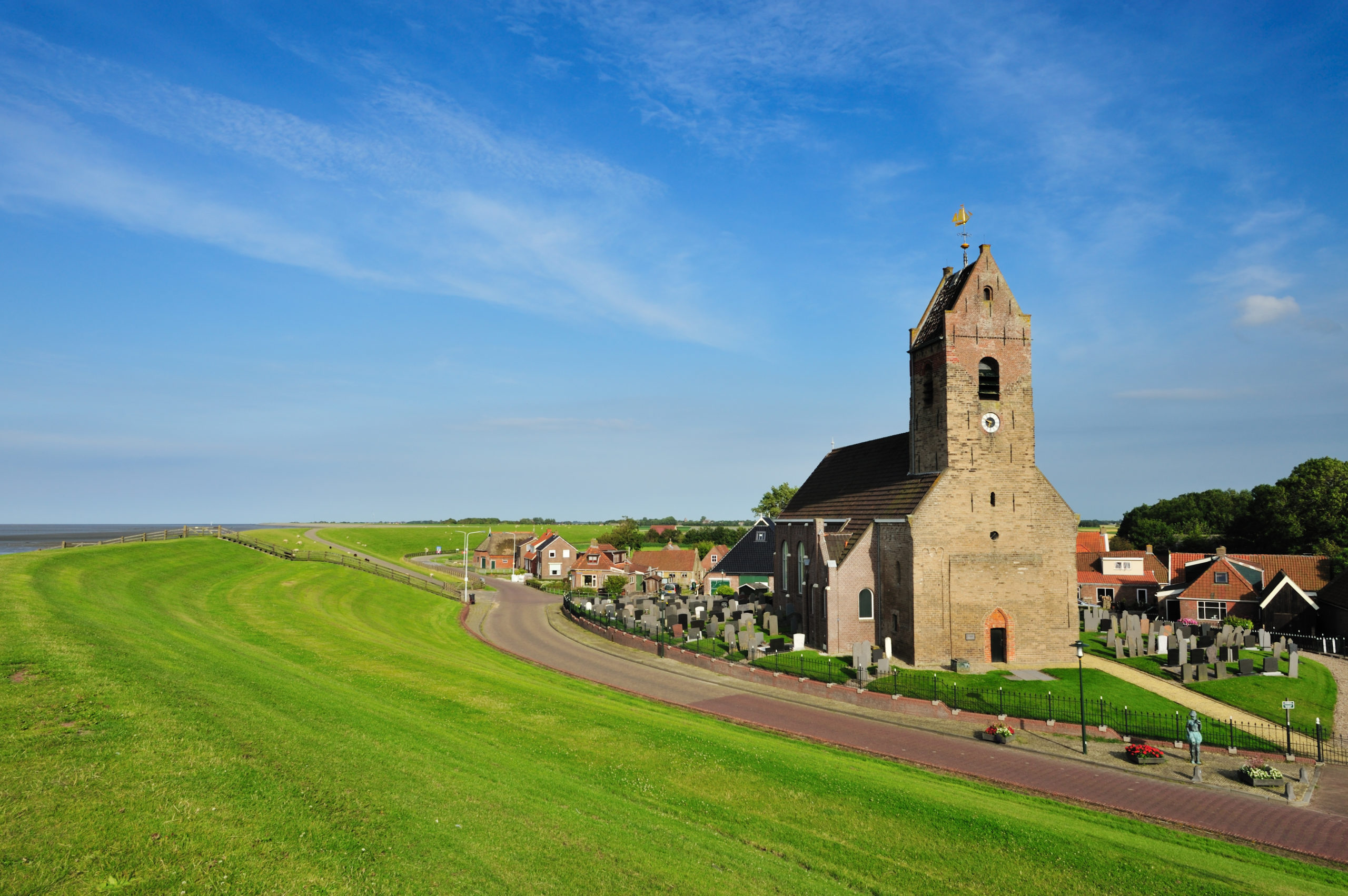 Small Church In A Little Village Called Wierum